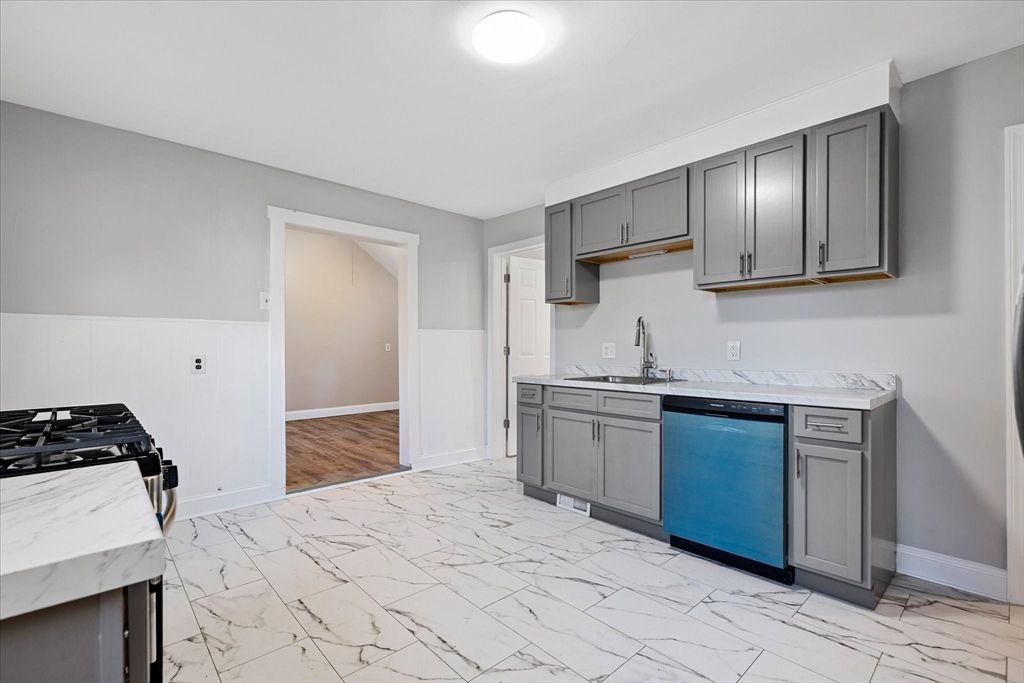 Interior, Kitchen, Marble, Wood Texture Flooring