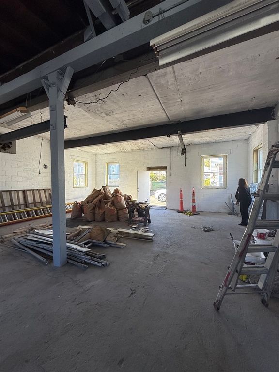 Fitness Equipment, Interior, Stone Walls, Wooden Beams