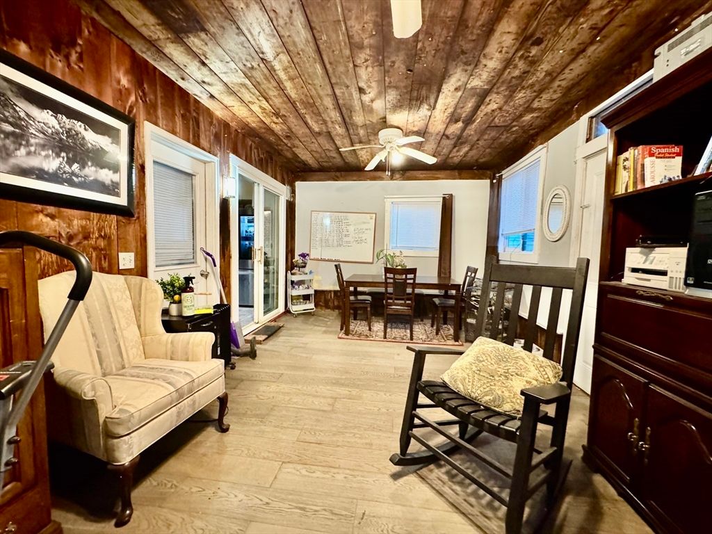 Dining room, Interior, Wooden Ceilings, Wood Texture Flooring, Wooden Walls