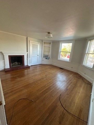 Empty room, Fireplace, Interior, Wood Texture Flooring
