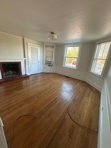 Empty room, Fireplace, Interior, Wood Texture Flooring