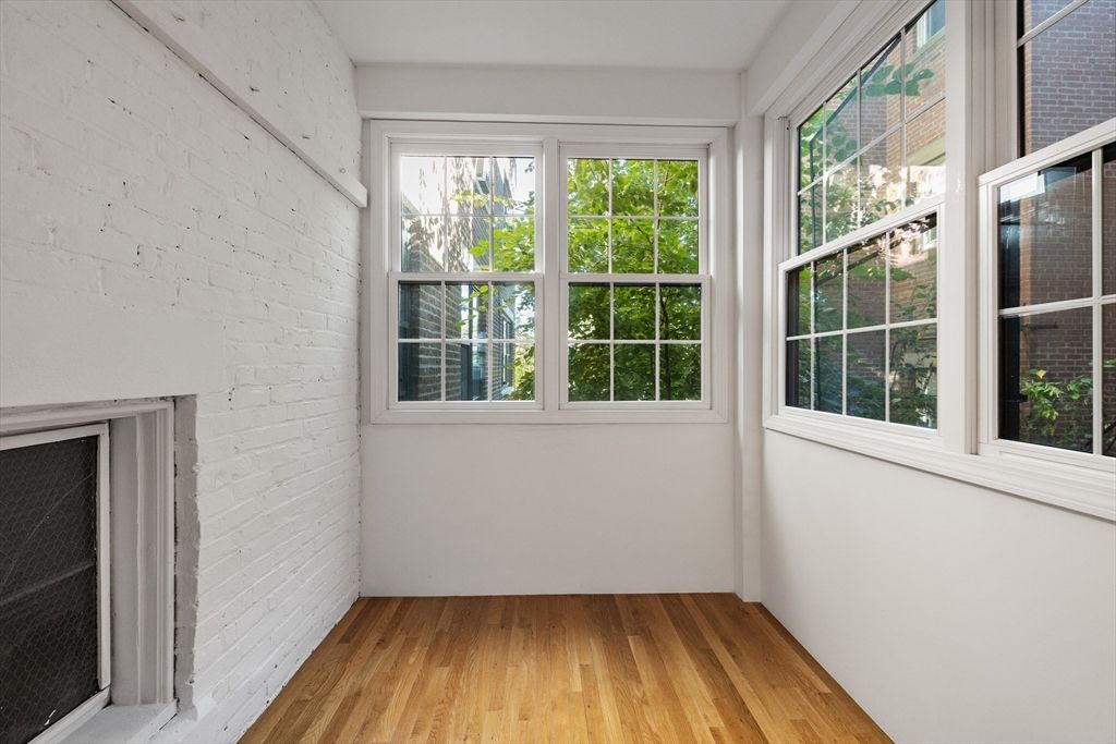 Empty room, Interior, Stone Walls, Wood Texture Flooring