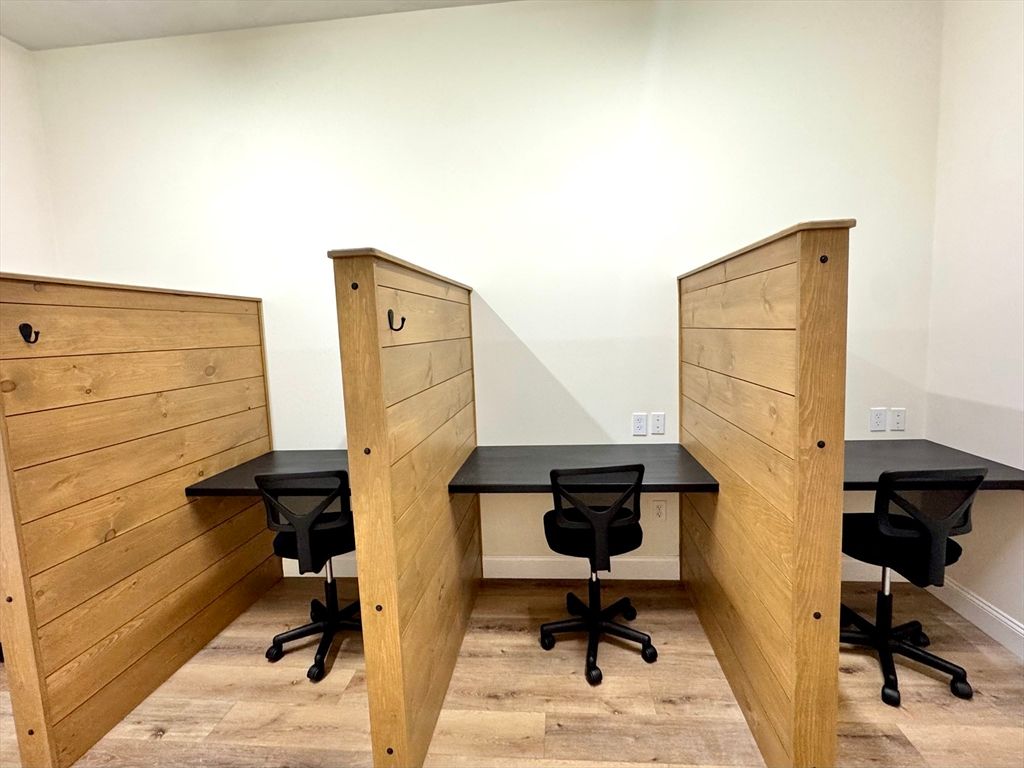 Home Office, Interior, Wood Texture Flooring, Wooden Walls