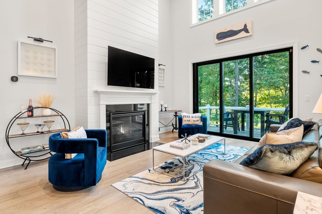 Fireplace, Interior, Living room, Wood Texture Flooring