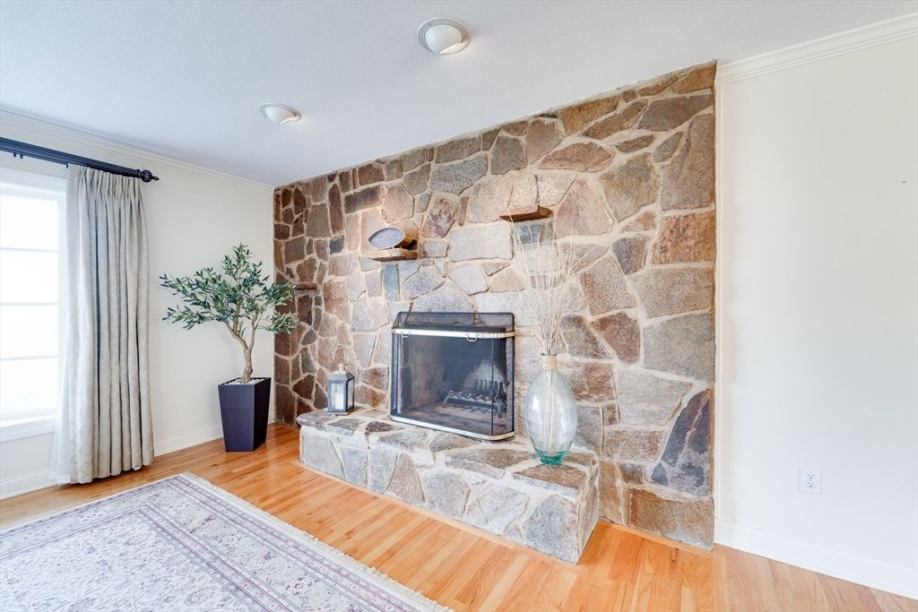 Fireplace, Interior, Stone Walls, Wood Texture Flooring