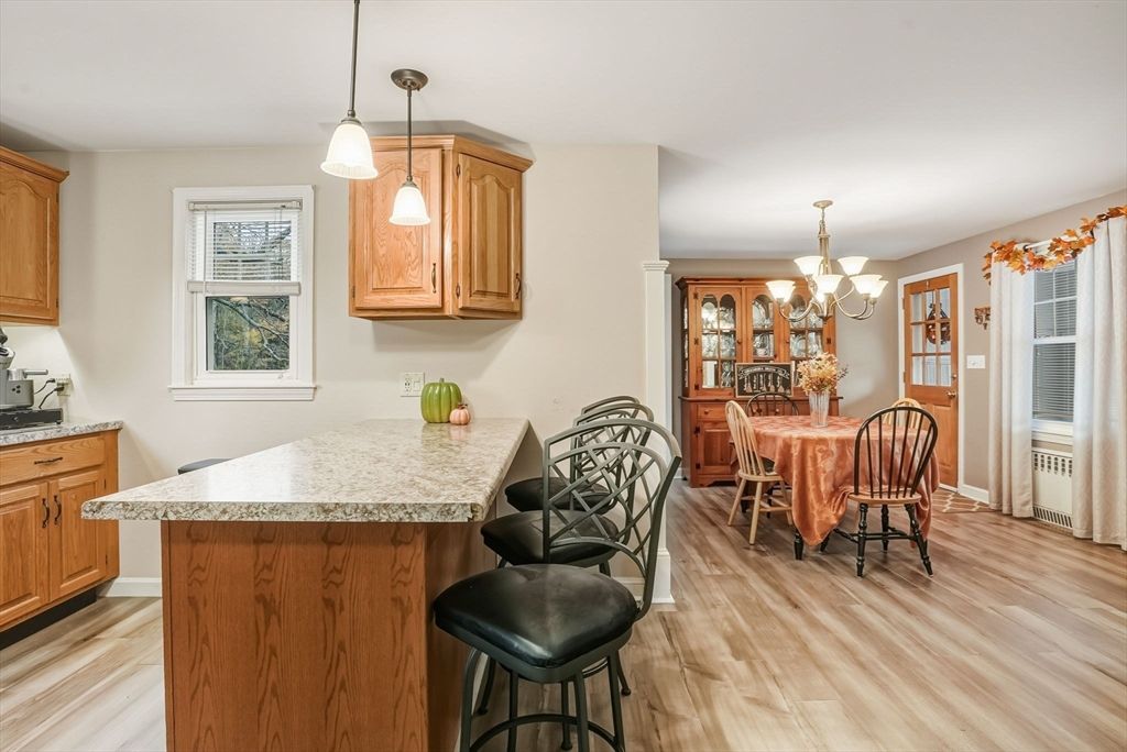 Chandelier, Dining room, Interior, Kitchen, Pendant Lights, Wood Texture Flooring