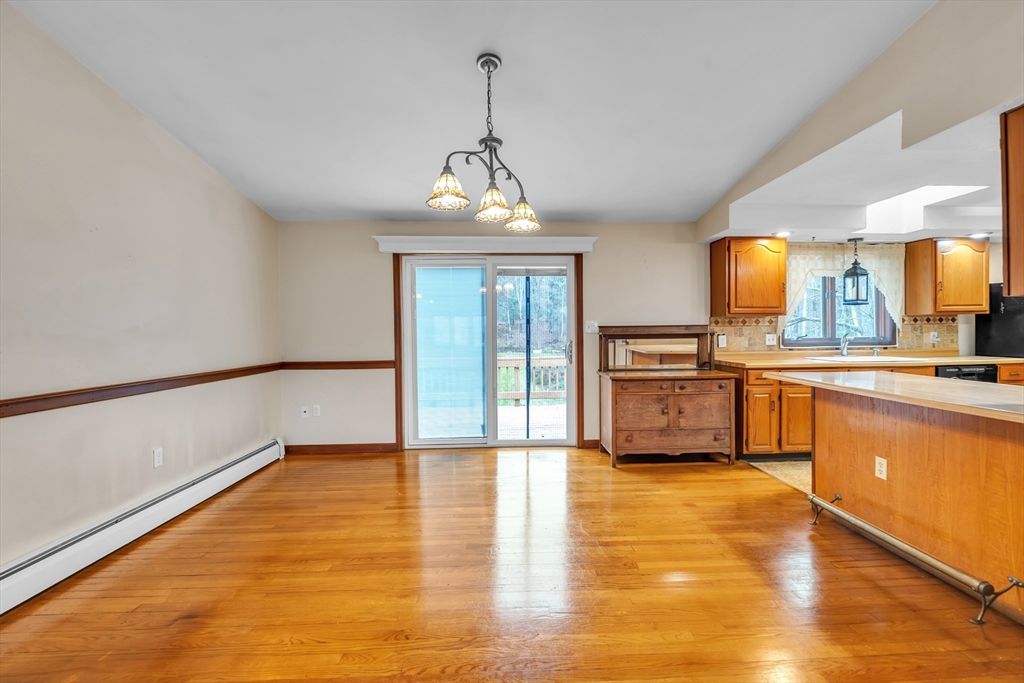 Chandelier, Interior, Kitchen, Pendant Lights, Wood Texture Flooring