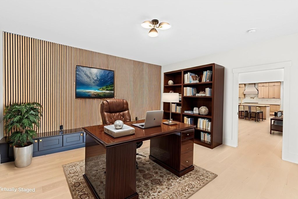 Home Office, Interior, Wood Texture Flooring