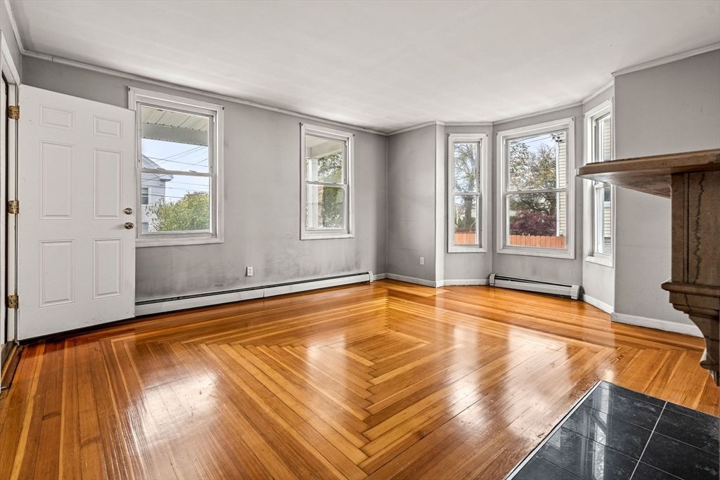 Empty room, Interior, Wood Texture Flooring