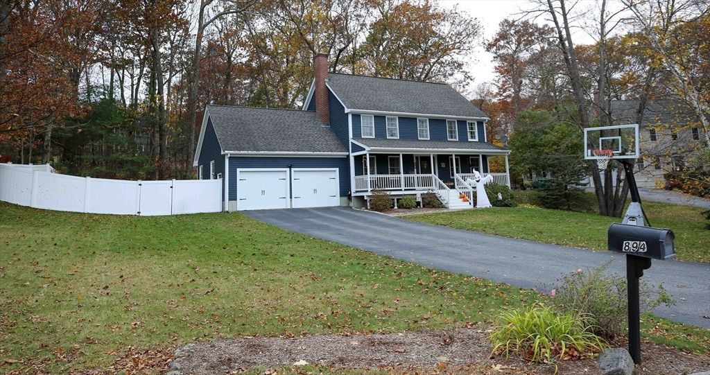 Attached, Backyard, Exterior, Facade, Cape Cod
