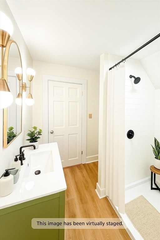 Bathroom, Interior, Wood Texture Flooring
