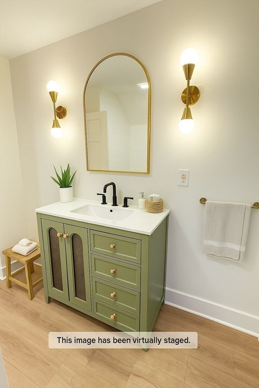 Bathroom, Interior, Wood Texture Flooring