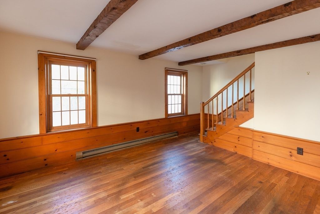 Empty room, Interior, Wooden Beams, Wood Texture Flooring, Wooden Walls