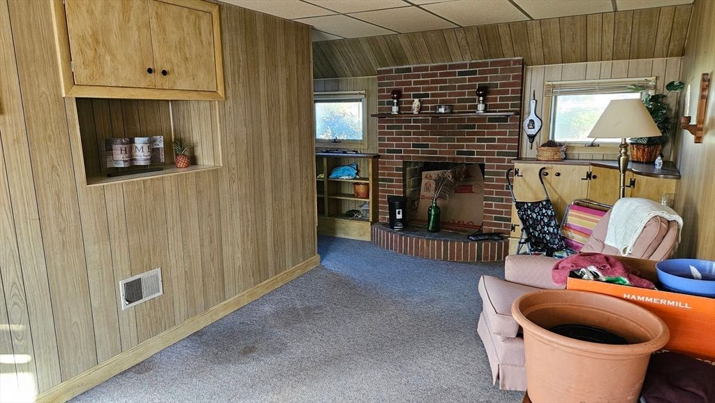 Fireplace, Interior, Stone Walls
