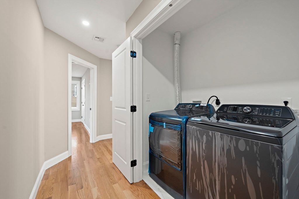 Interior, Recessed Lighting, Utility Closets, Washer, Wood Texture Flooring