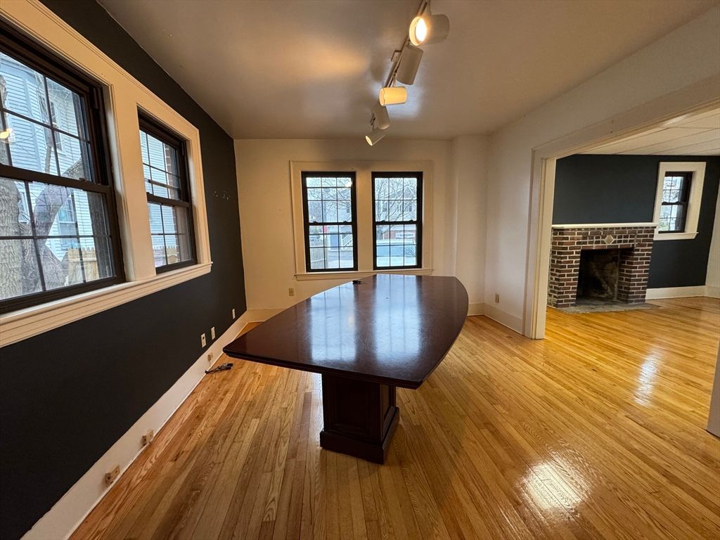 Fireplace, Interior, Wood Texture Flooring
