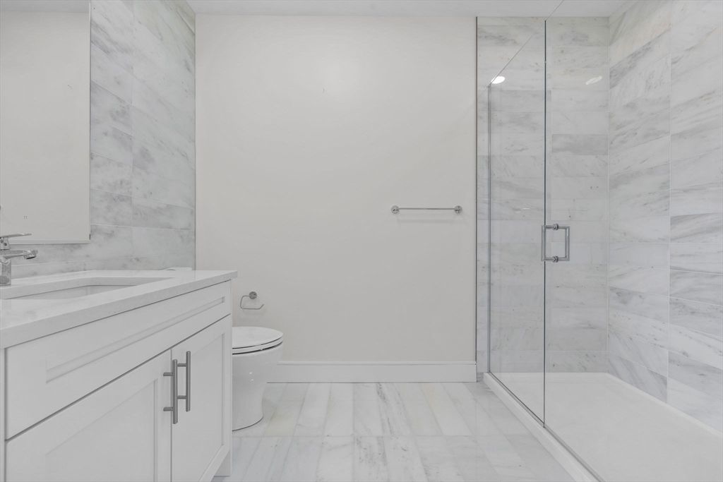 Bathroom, Glass Shower, Interior, Marble, Marble Walls