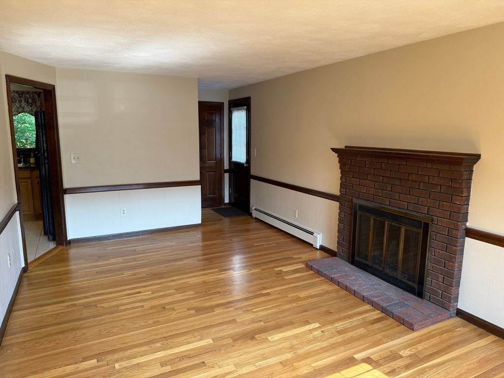Empty room, Fireplace, Interior, Wood Texture Flooring