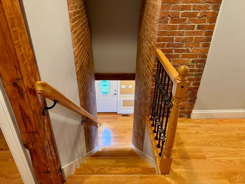 Interior, Stone Walls, Wood Texture Flooring