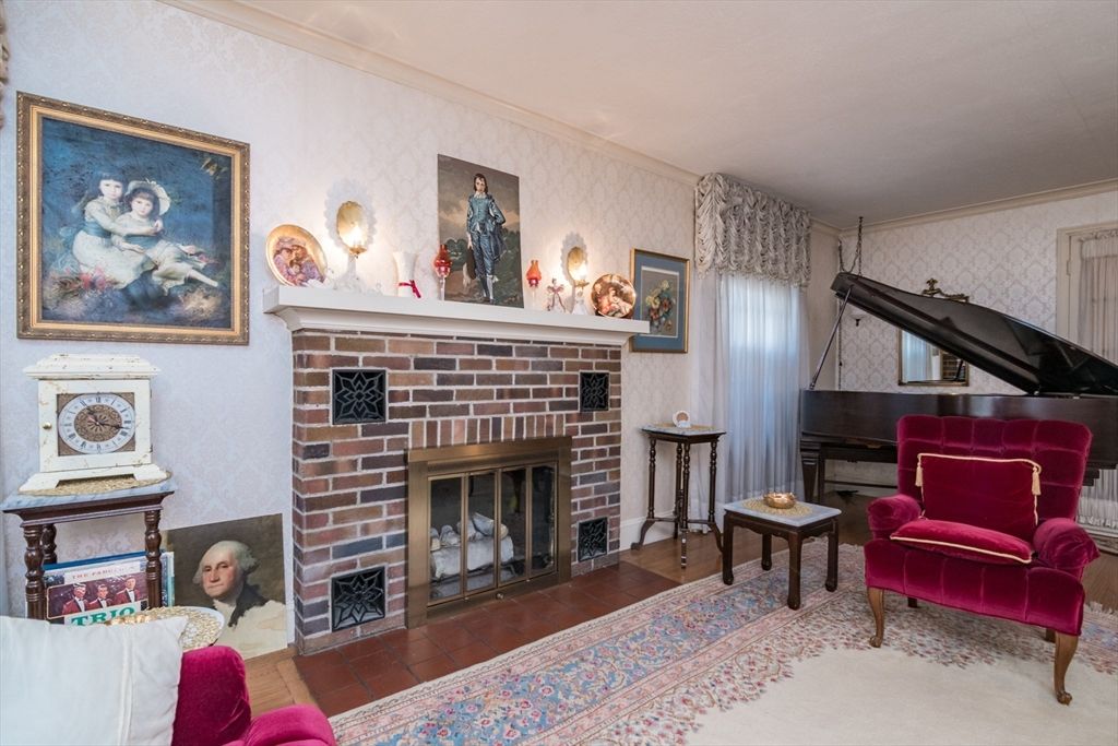 Fireplace, Interior, Living room, Piano