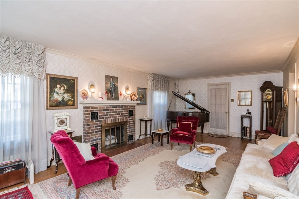 Fireplace, Interior, Living room, Piano, Wood Texture Flooring