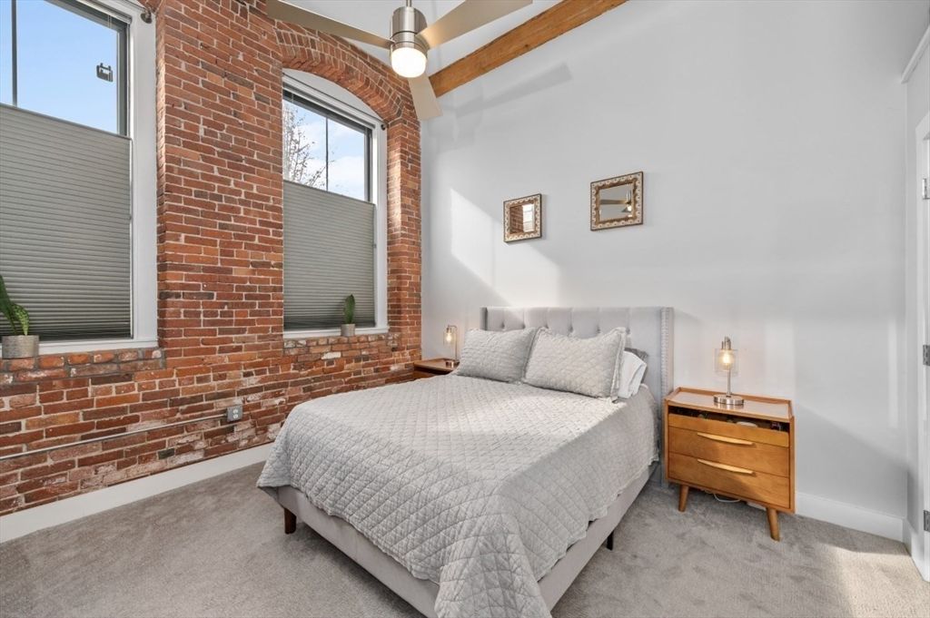 Bedroom, Interior, Stone Walls, Wooden Beams