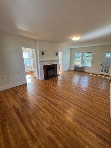 Empty room, Fireplace, Interior, Wood Texture Flooring