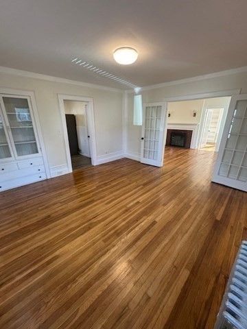 Empty room, Fireplace, Interior, Wood Texture Flooring