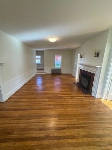 Empty room, Fireplace, Interior, Wood Texture Flooring