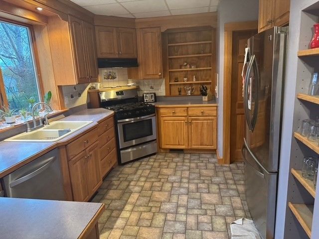 Interior, Kitchen, Recessed Lighting, Stainless Steel Appliances