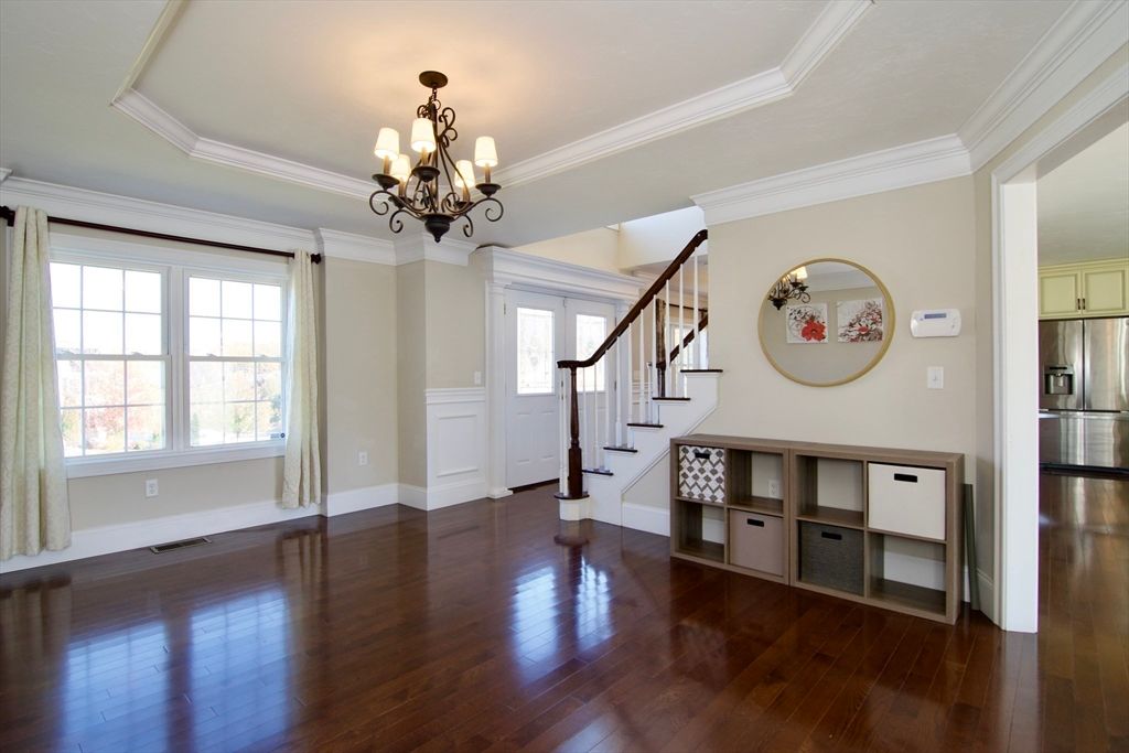 Chandelier, Interior, Wood Texture Flooring