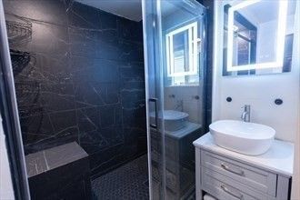 Bathroom, Interior, Marble Walls