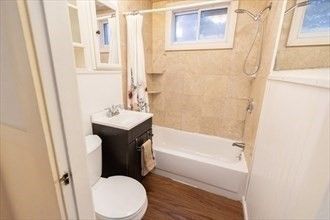 Bathroom, Interior, Wood Texture Flooring