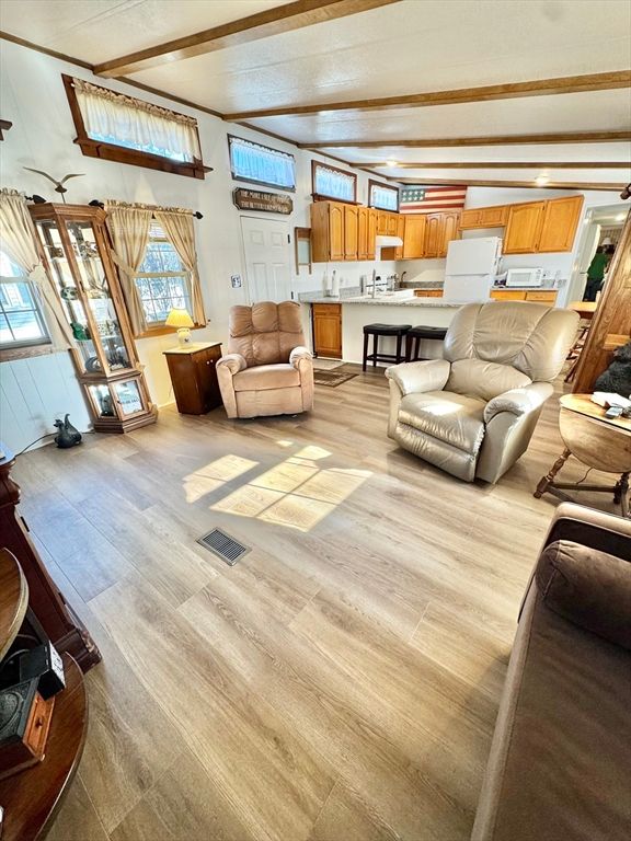 Interior, Kitchen, Living room, Wood Texture Flooring