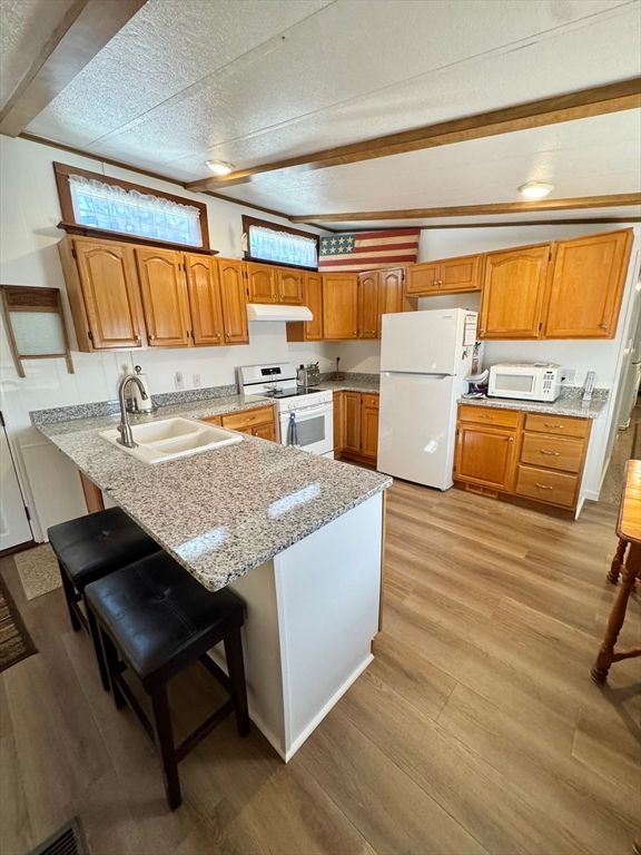 Interior, Kitchen, Wood Texture Flooring