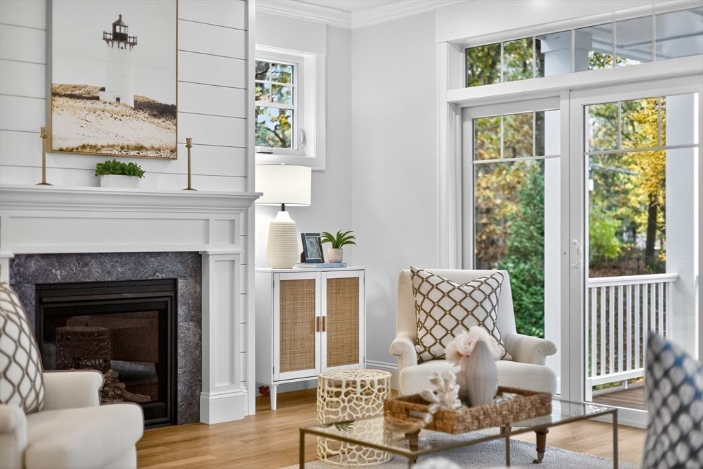 Fireplace, Interior, Wood Texture Flooring