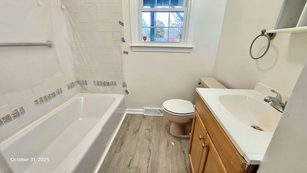 Bathroom, Interior, Wood Texture Flooring