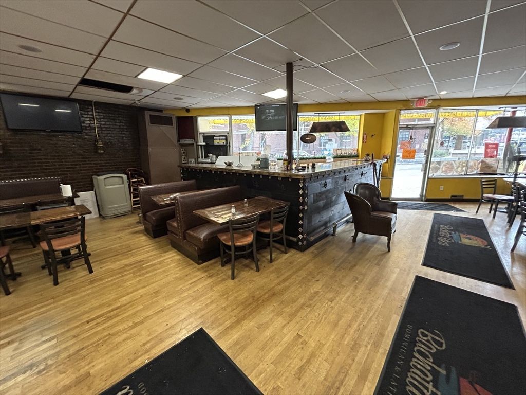 Interior, Recessed Lighting, Stone Walls, Wood Texture Flooring