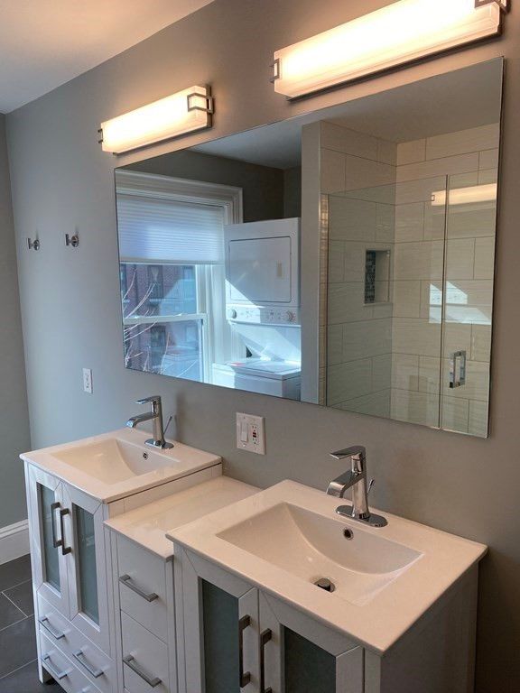 Bathroom, Dual Sink Vanities, Glass Shower, Interior