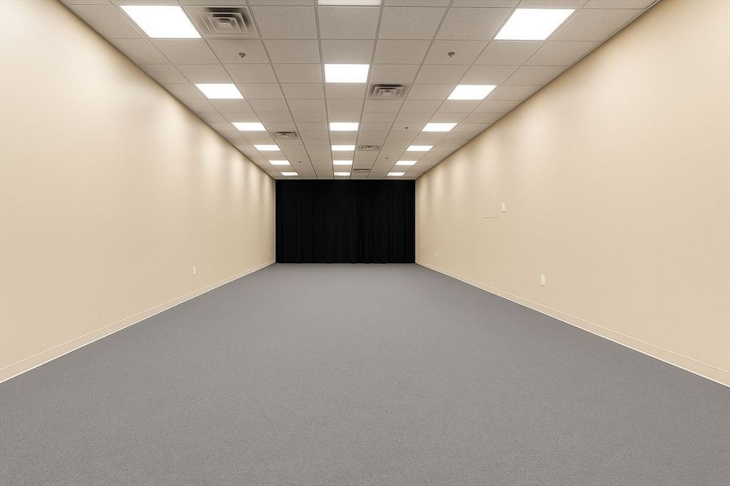 Empty room, Interior, Recessed Lighting