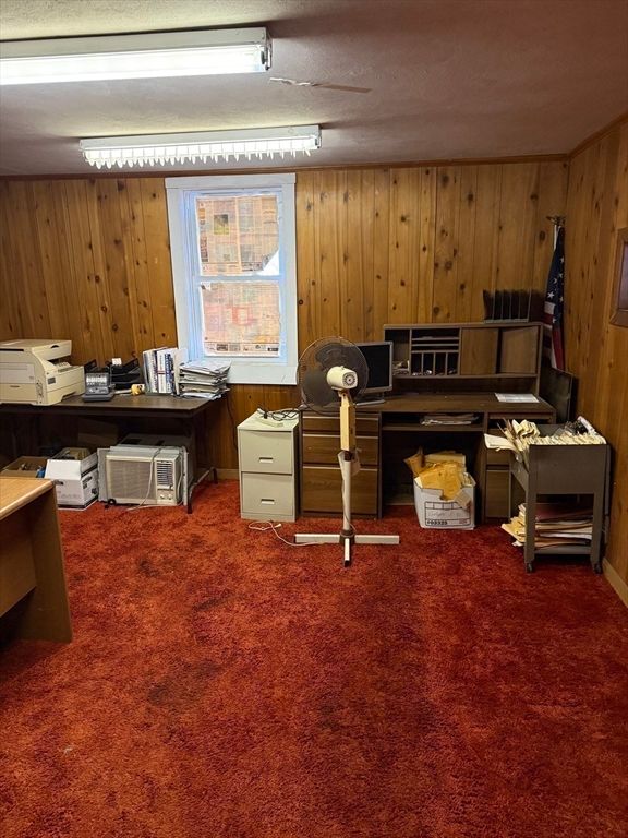 Home Office, Interior, Wooden Walls