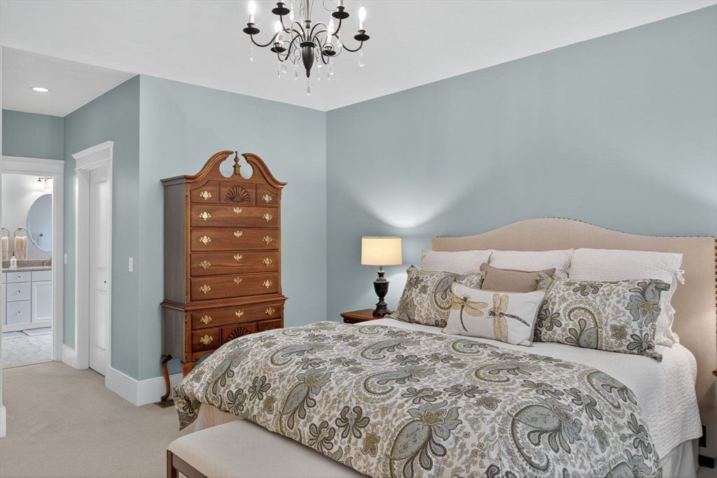 Bedroom, Chandelier, Interior, Recessed Lighting