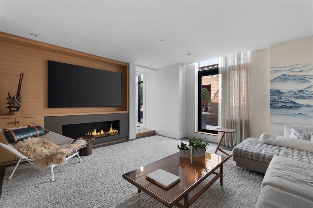 Fireplace, Interior, Living room, Recessed Lighting