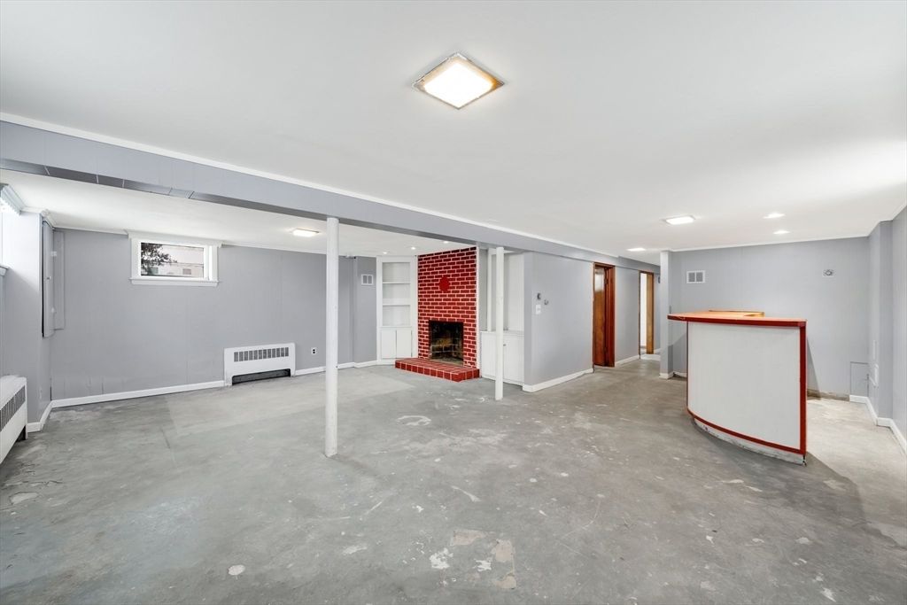 Empty room, Fireplace, Interior, Recessed Lighting