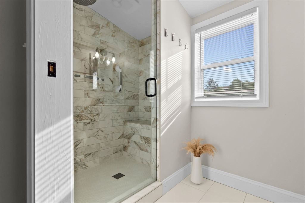 Bathroom, Glass Shower, Interior, Marble Walls