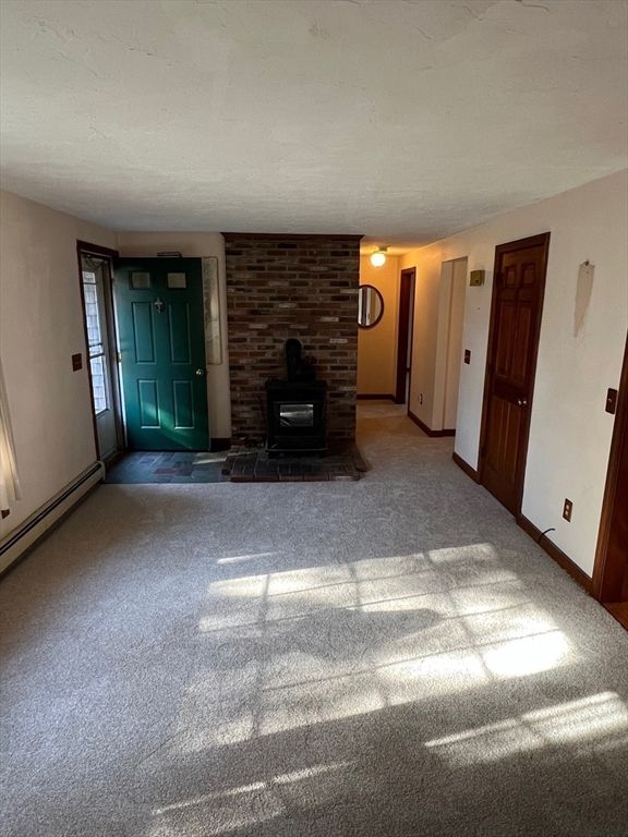 Empty room, Fireplace, Interior, Stone Walls