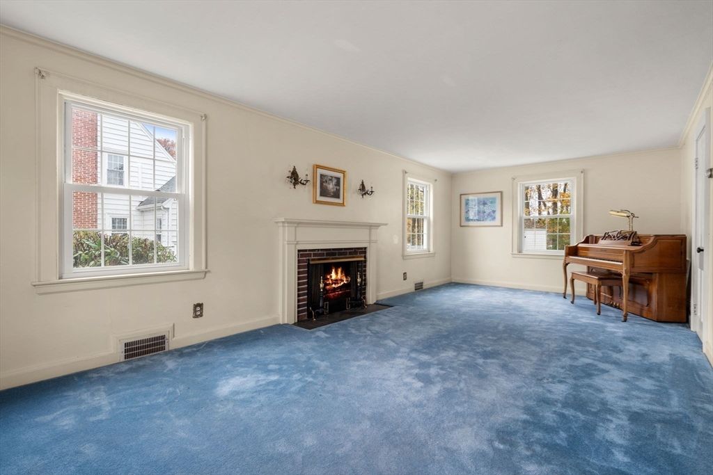 Fireplace, Interior, Piano