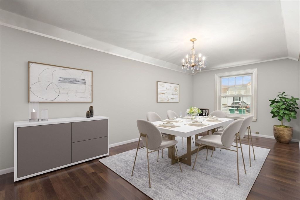 Chandelier, Dining room, Interior, Wood Texture Flooring