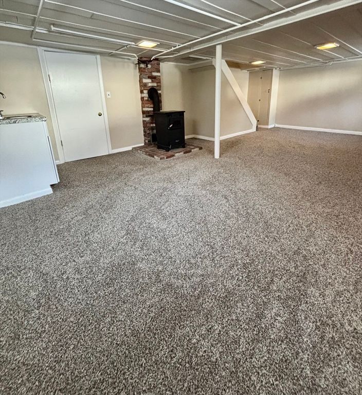 Empty room, Interior, Recessed Lighting, Stone Walls