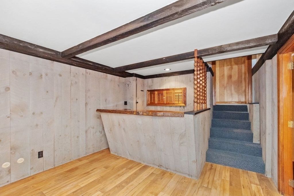 Interior, Recessed Lighting, Wooden Beams, Wood Texture Flooring, Wooden Walls